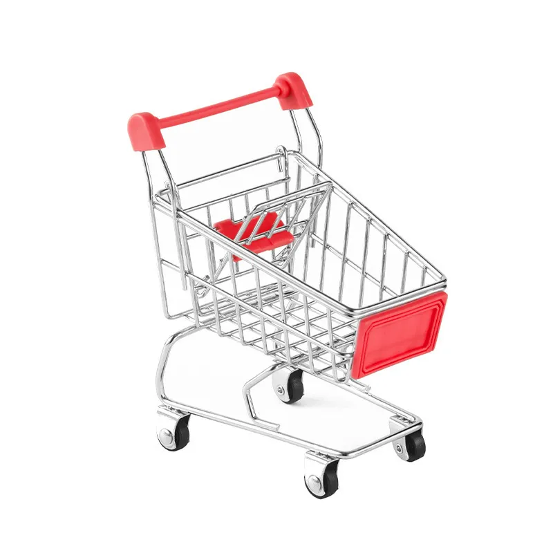 Carrinho De Compras De Metal Em Miniatura Dollhouse Furniture Em Escala 1/12