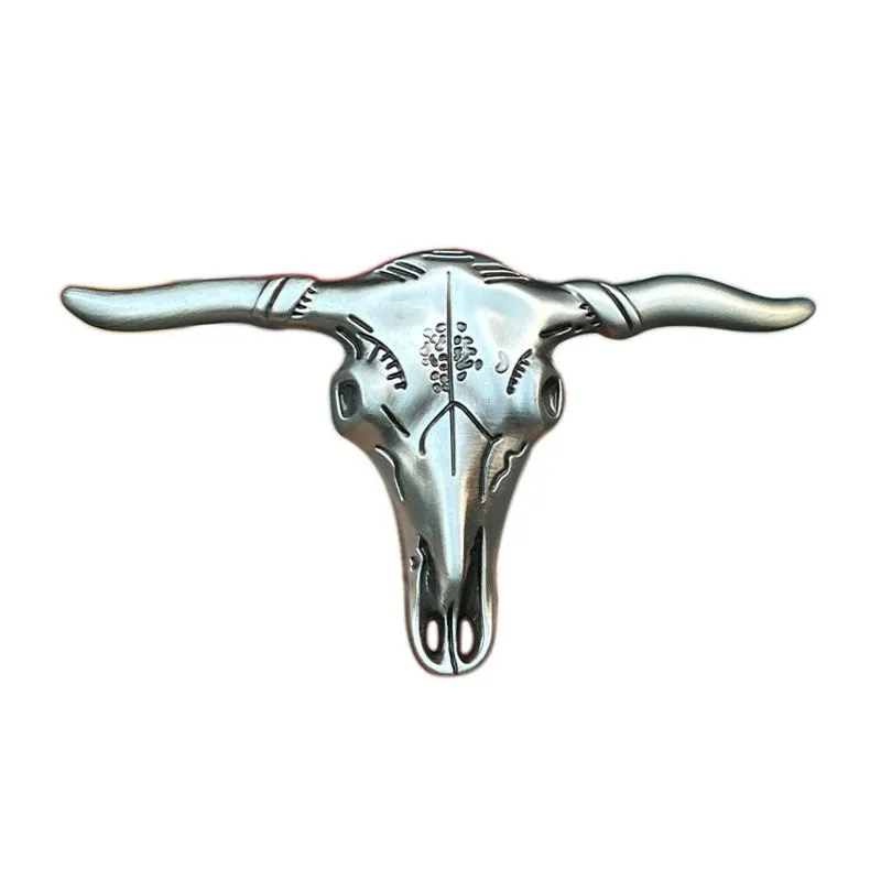 Fivela De Cinto Cow Skull Western Style Vintage Metal Alloy