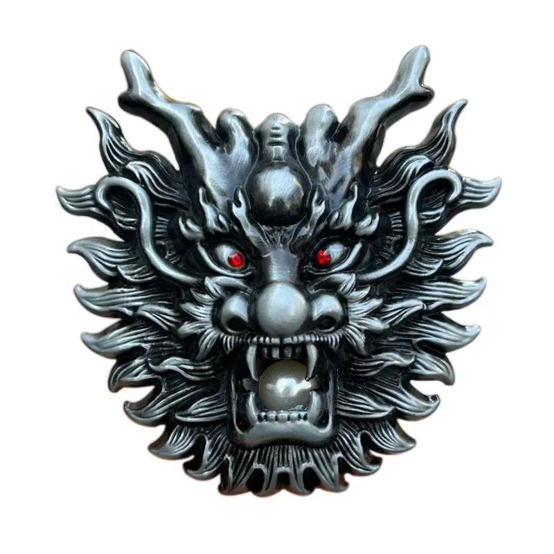 Fivela De Cinto Dragon Head Western Style Alloy Para Homens