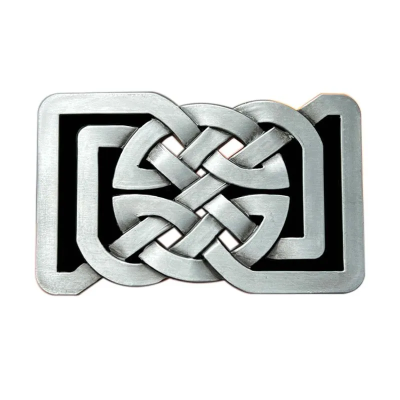 Fivela De Cinto Celtic Knot Vintage Silver Metal Alloy 71g