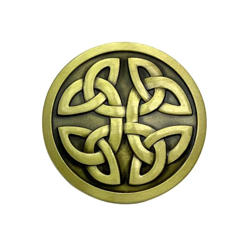 Fivela De Cinto Celtic Knot Vintage Design Metal Alloy 6,9 Cm