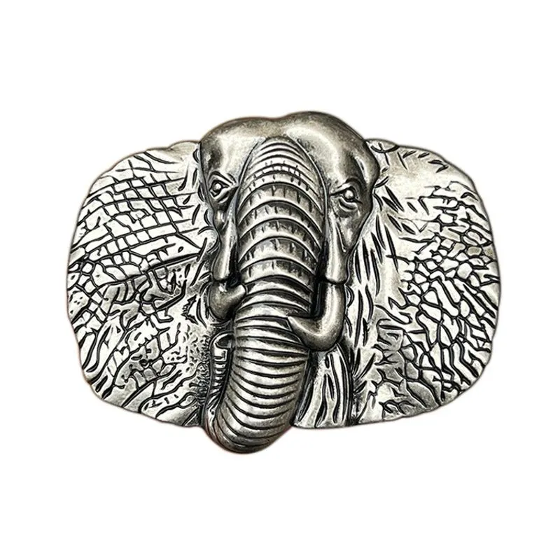 Fivela De Cinto Em Liga Vintage Com Design De Elefante Para Homens E Mulheres