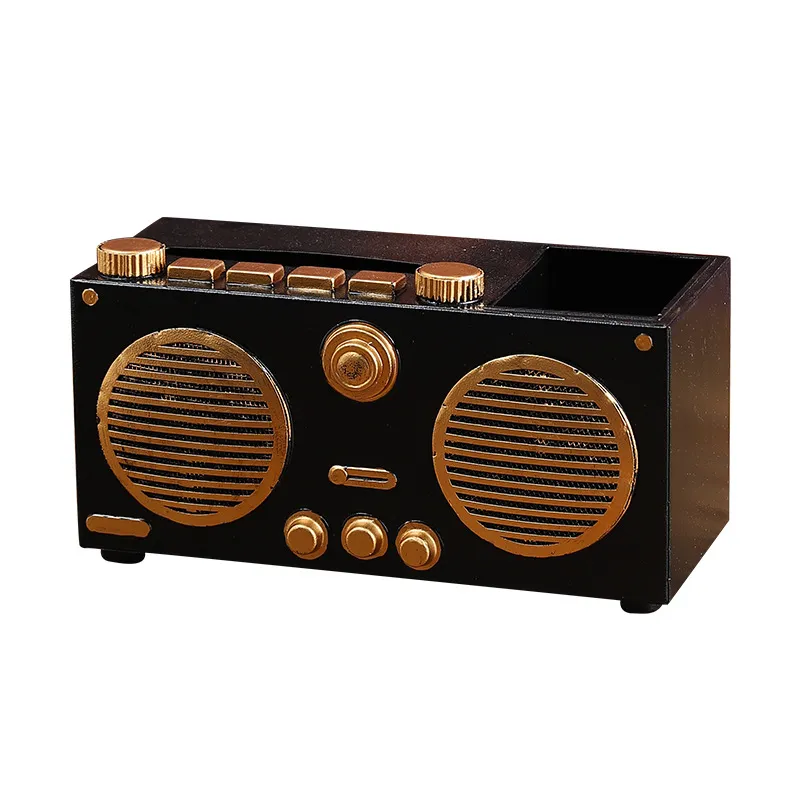 Capa De Lenços De Papel Estilo De Rádio Vintage Com Ferro De Armazenamento