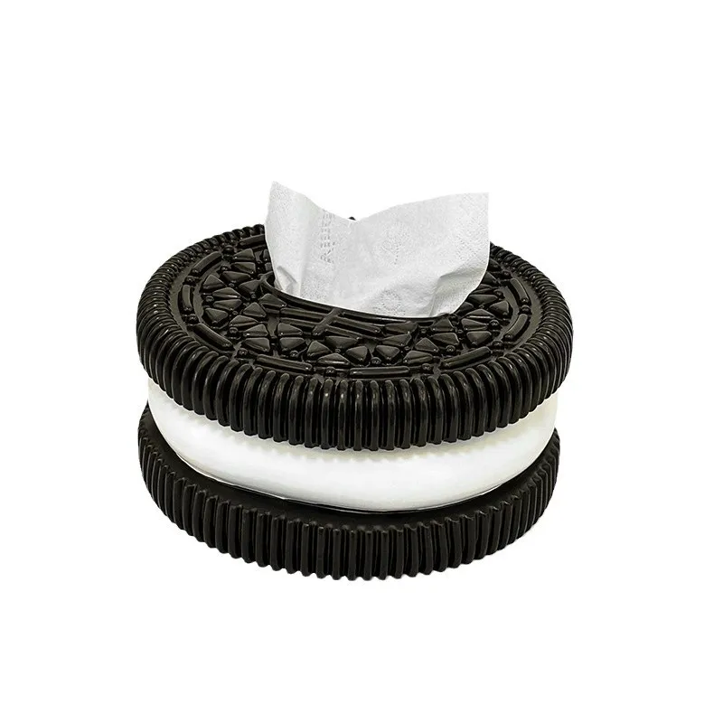 Tampa De Lenços De Papel Oreo Cookie Shape Rubber 348g 18x8,5cm