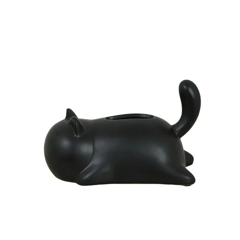 Dispensador De Porta-lenços De Cerâmica Cartoon Cat