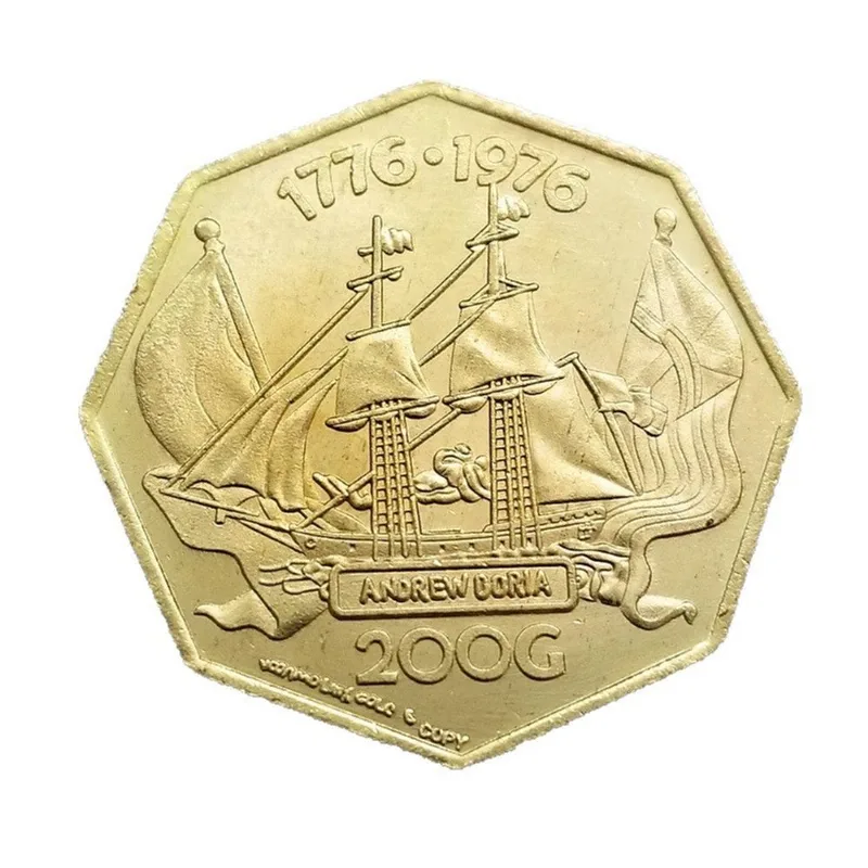 Moeda Comemorativa Andrew Doria 1776—1976 Bicentenário
