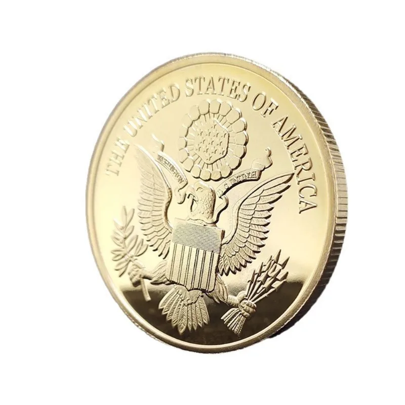 Réplica De Moeda Comemorativa United States Eagles Gold-tone