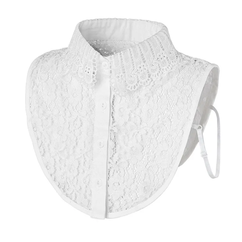 Gola Falsa Removível Feminina, Gola De Blusa De Renda Branca