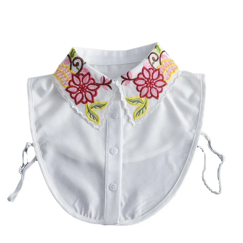 Gola Falsa Bordada, Gola De Blusa Branca Removível