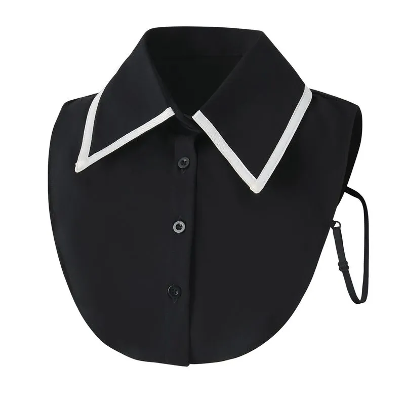 Colarinho Preto E Branco Removível Para Vestidos E Blusas Femininas