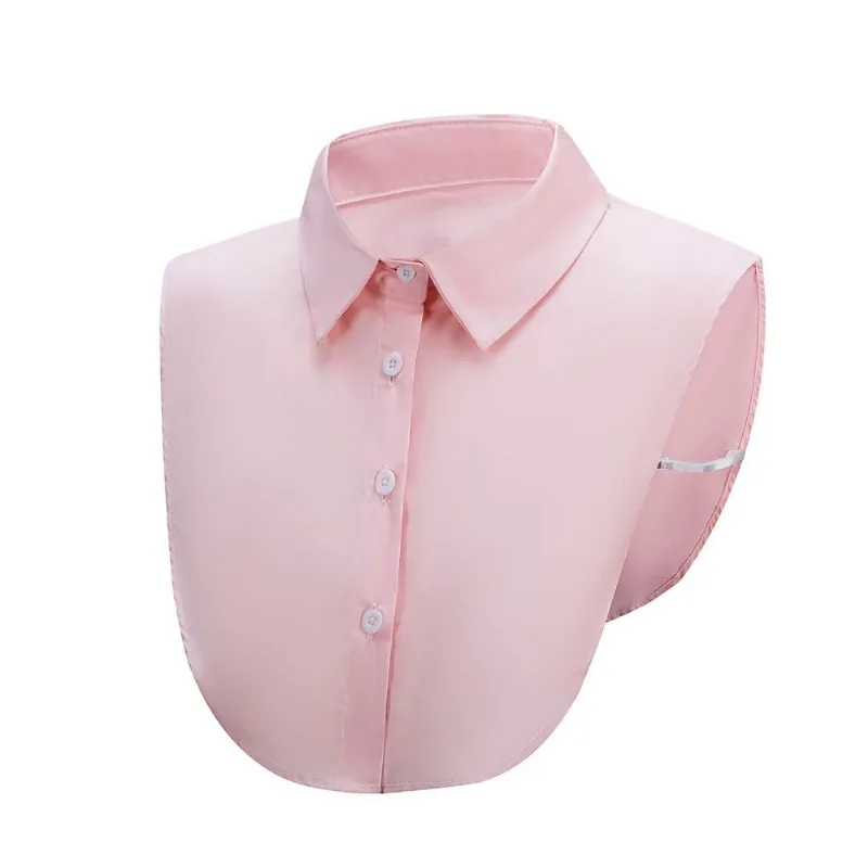 Colar Removível, Clássico, Design Pontiagudo, Algodão, Rosa, Feminino