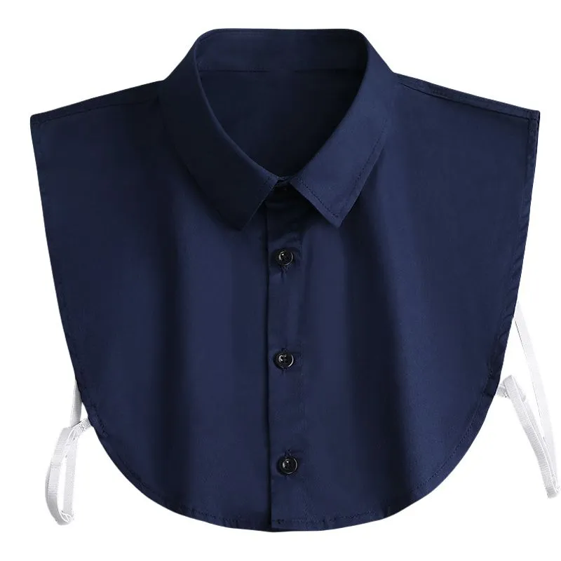 Gola Falsa, Gola De Blusa Removível, Azul Marinho Para Homens E Mulheres