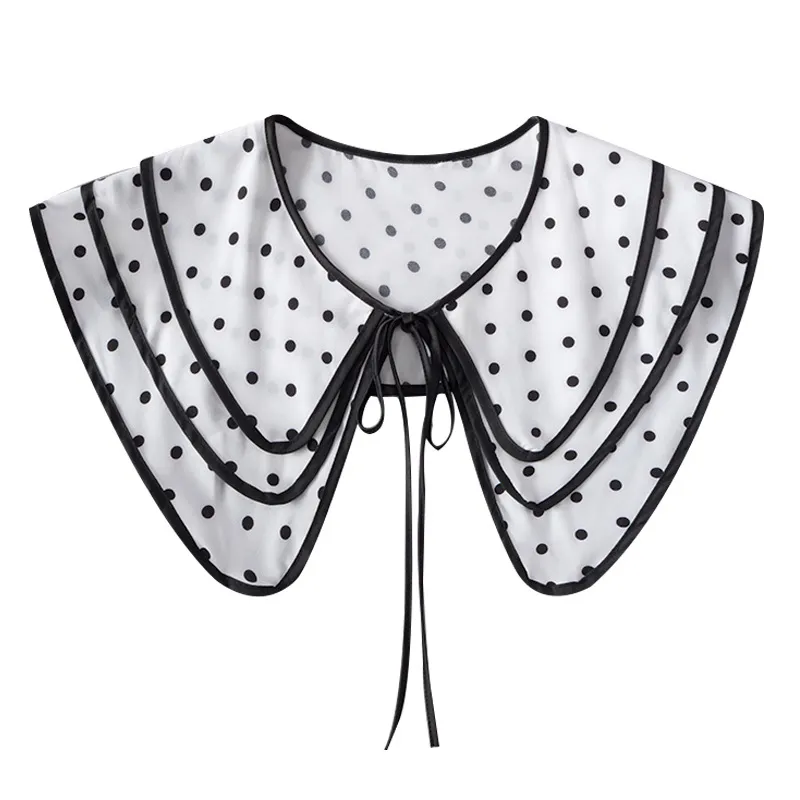 Gola Falsa, Transparente, De Bolinhas, Removível Para Mulheres, Estilo Chique