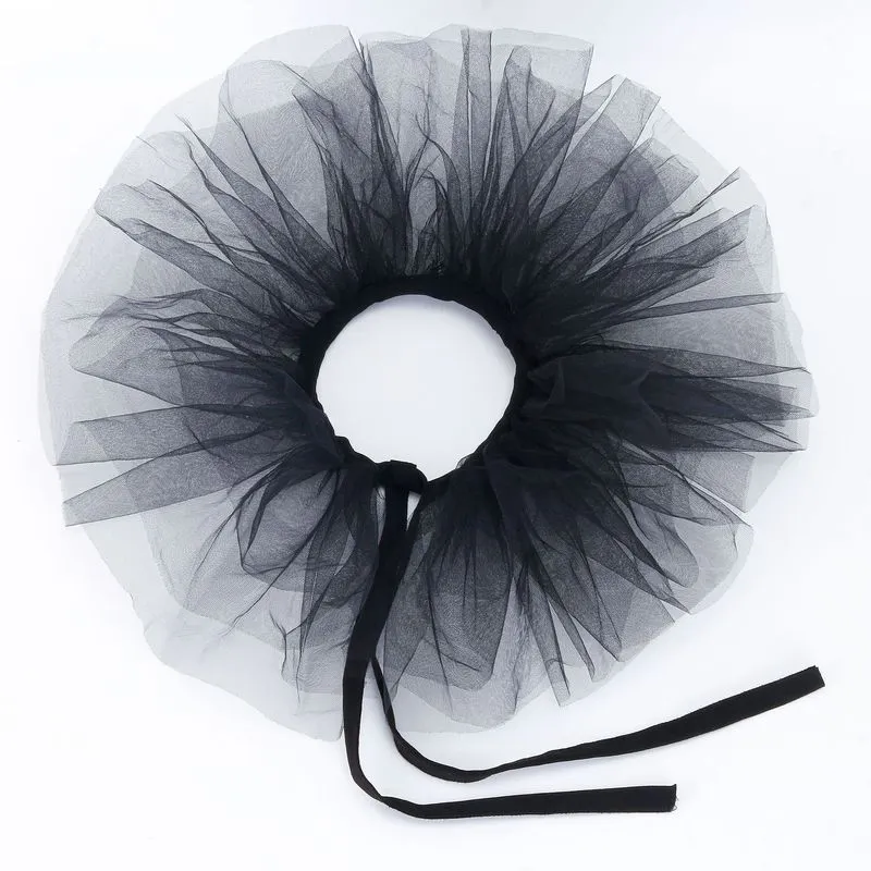 Design De Tule Gótico Com Gola Falsa Para Mulheres E Meninas
