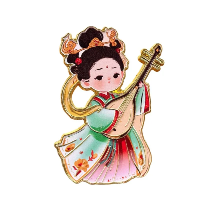 Ímã De Geladeira Chinese Mythology Fairy Com Madeira De Pipa 5x7,5 Cm