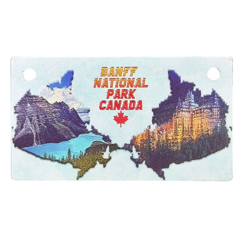 Ímã De Geladeira Banff National Park Canada 3d Iron 10x5,6cm