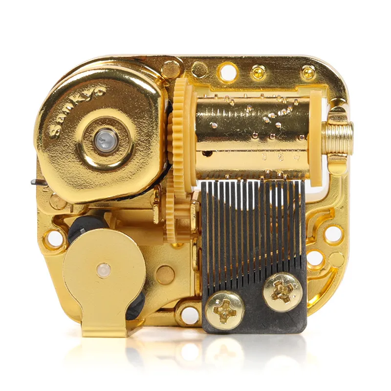 Music Box Yesterda, Movimento De Metal Banhado A Ouro De 18 Notas