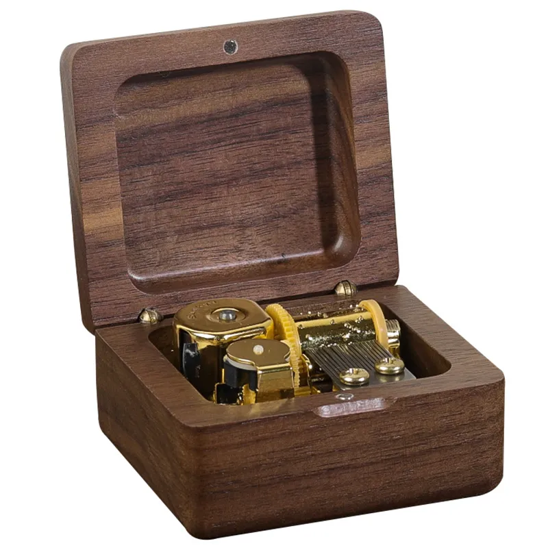 Caixa De Música Walnut Wood Tocando “howls Movings Castles”