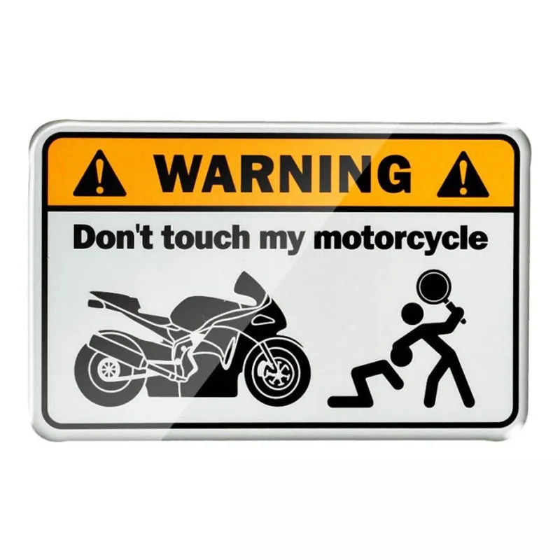 Adesivo De Aviso: Não Toque Na Minha Motocicleta, Pvc, 10 Unidades