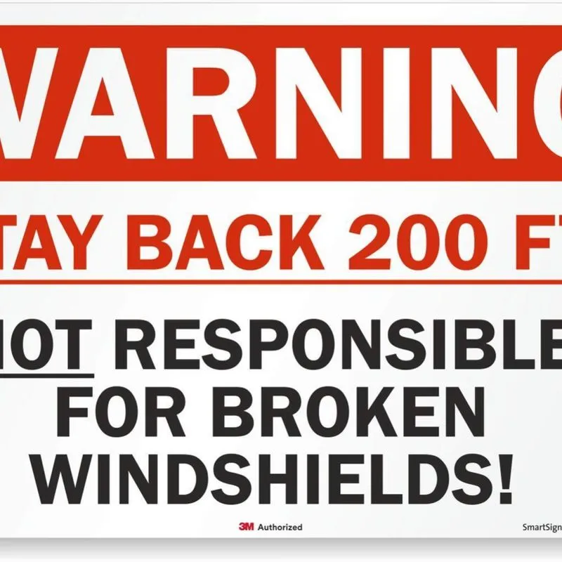 Adesivo Warning Stay Back 200 M De Pvc 10 Unidades/lote Para Veículo