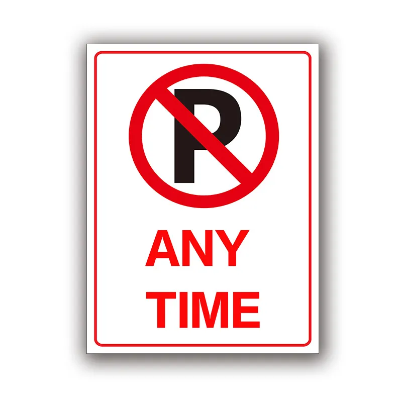 Decalque De Vinil Autoadesivo No Parking Sign, 10 Unidades/lote, 13 X 8,6 Cm