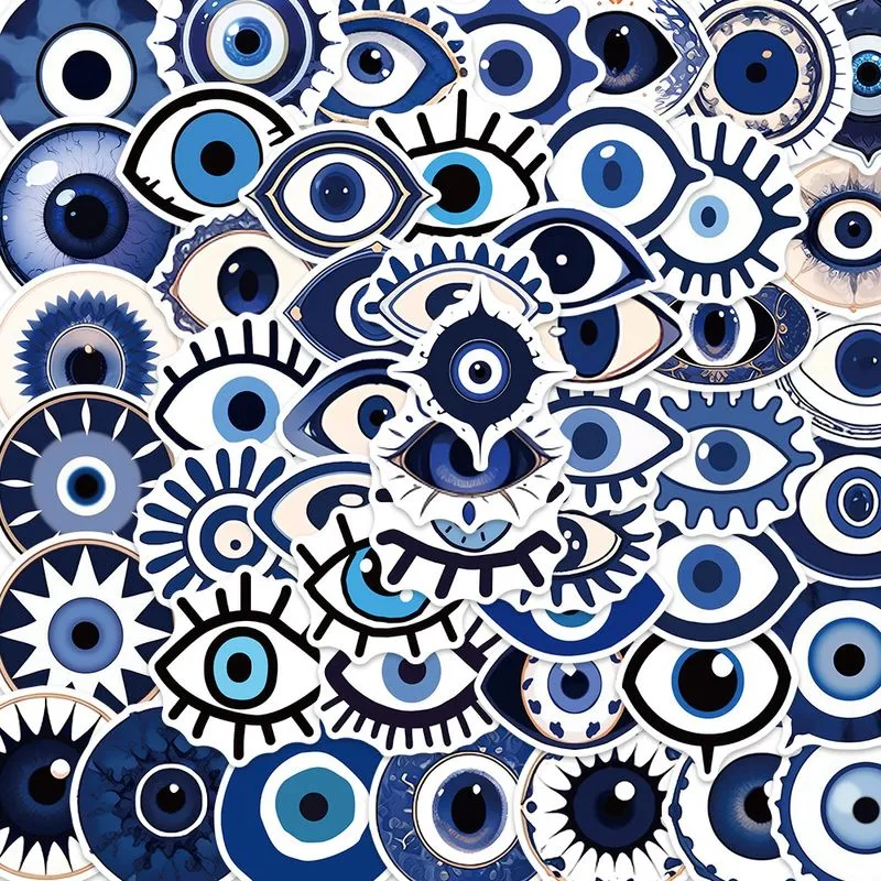 Adesivos Devil Eye, Decalque De Grafite À Prova D'água, 50 Unidades/lote