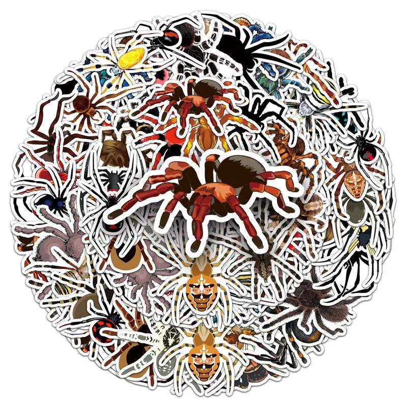 Adesivos De Vinil Spider, Adesivos De Grafite À Prova D'água, 50 Unidades