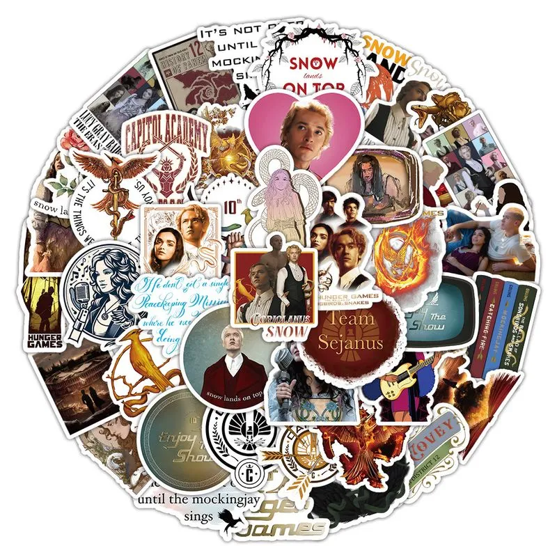 Pacote De Adesivos Hungers Games Ballads Of Songbirds Snakes X60