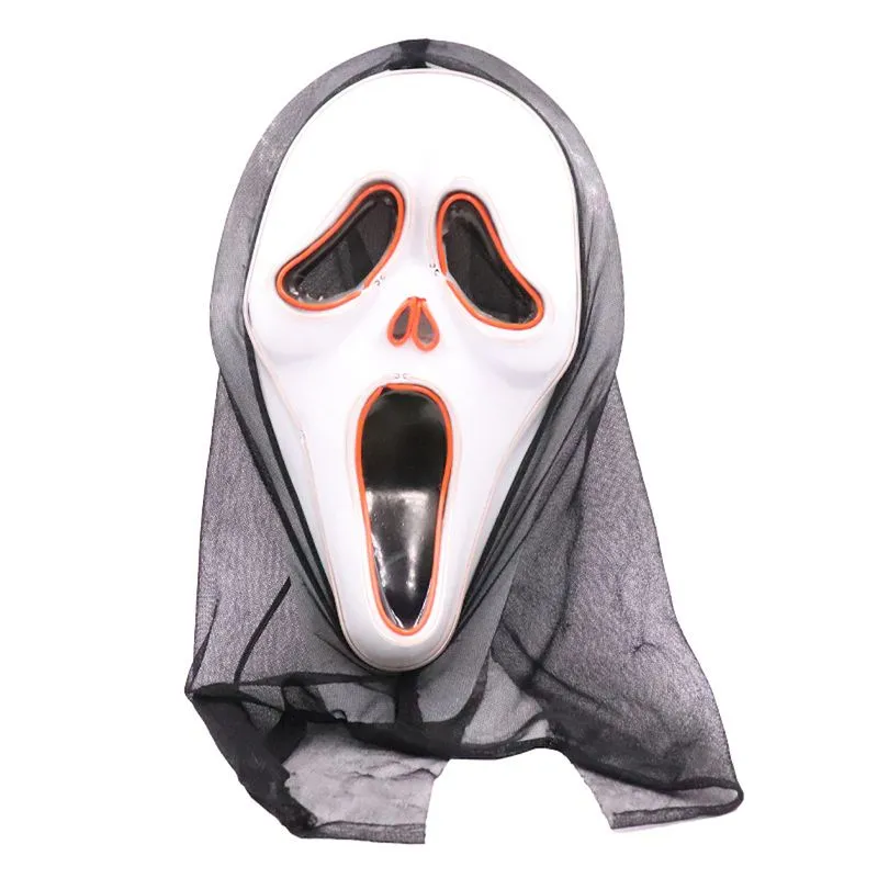 Máscara Led Skeleton Screaming El Cosplay Costume Props