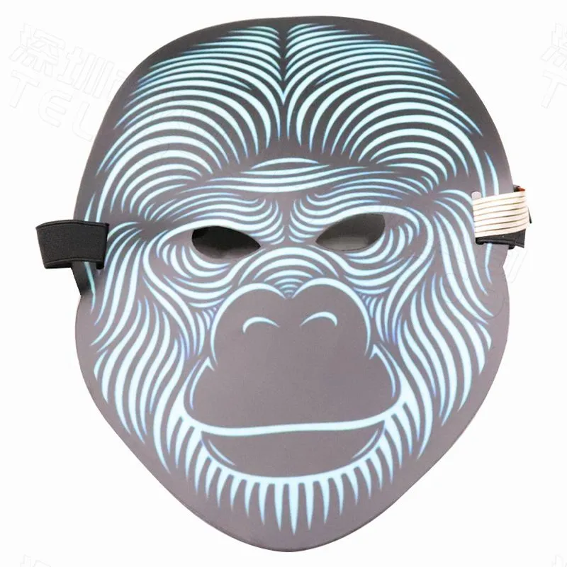 Máscara De Macaco Luminosa Cosplay Costume Prop Sound Control