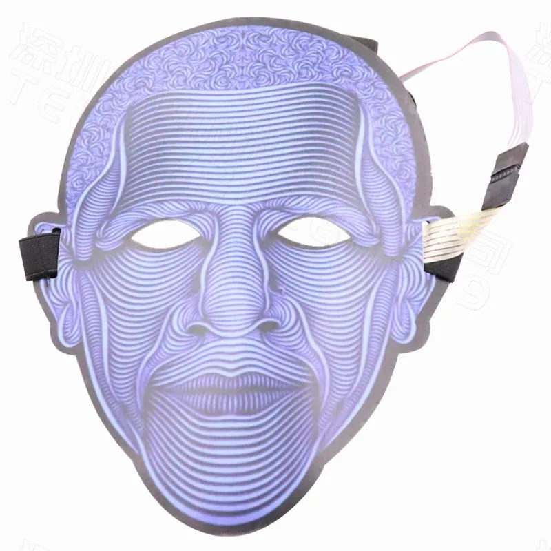 Máscara Cosplay Máscara De Controle De Som Led Obama 30x30cm