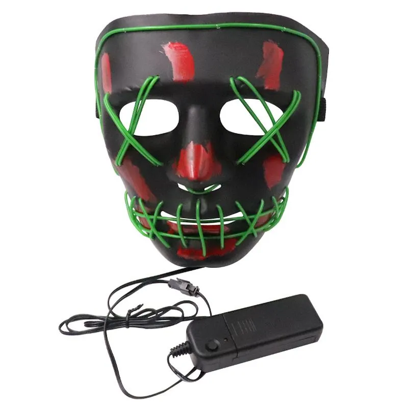 Máscara De Festa Led Full Face Cosplay Costume Pro Horror