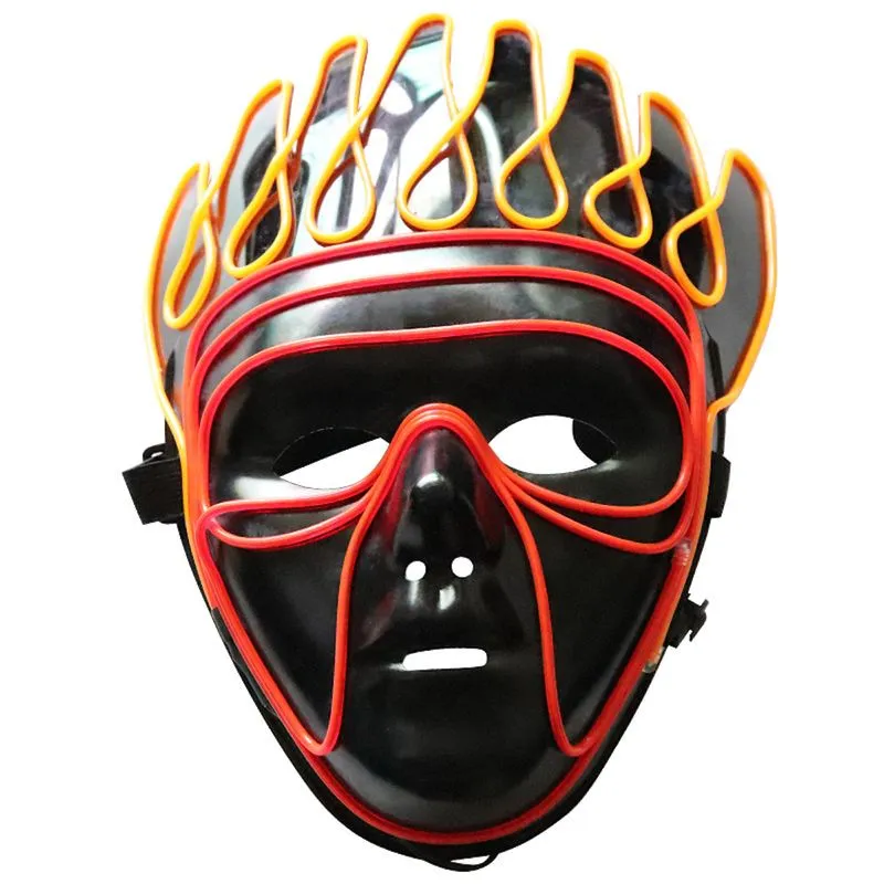 Máscara Fluorescence Party Full Face Led Luminous Cosplay