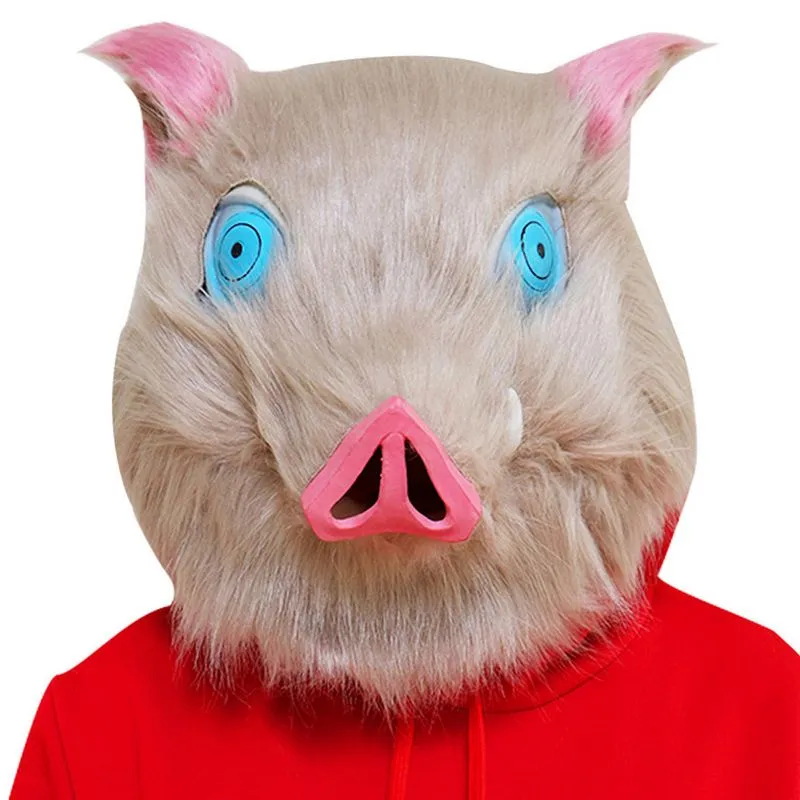 Máscara De Látex Hashibiras Inosukes Para Cosplay E Festas