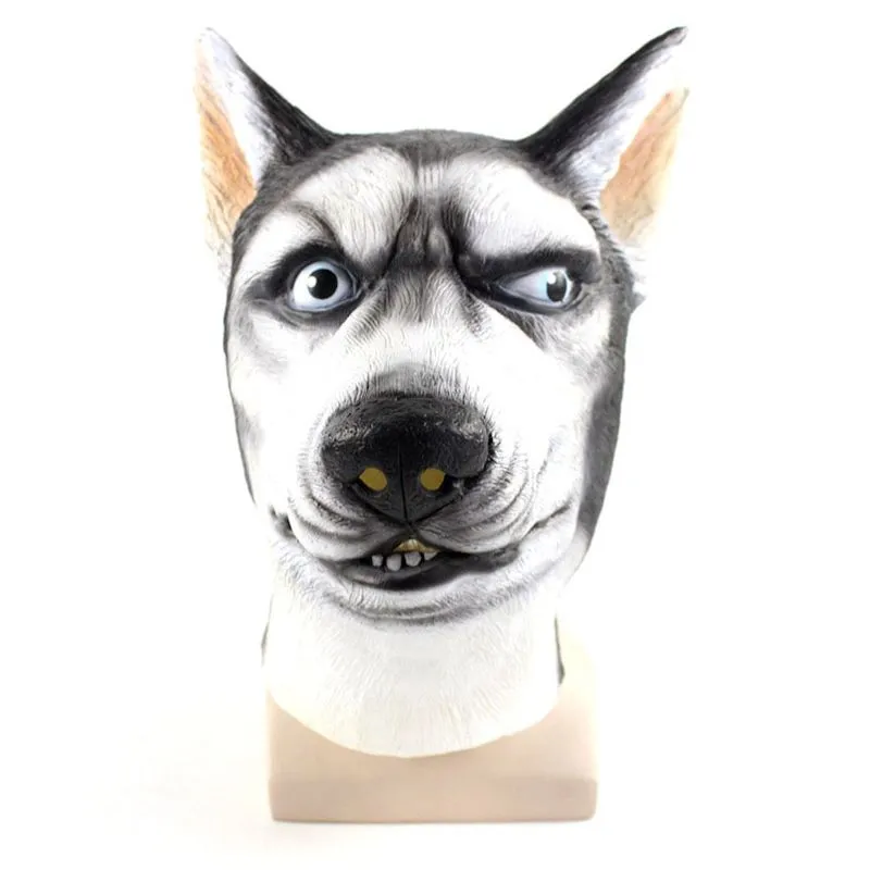 Máscara Huskie Latex, Capacete, Cosplay, Adereços, Halloween