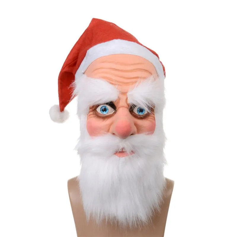 Capacete, Máscara De Látex De Papai Noel Com Boca Móvel, Cosplay