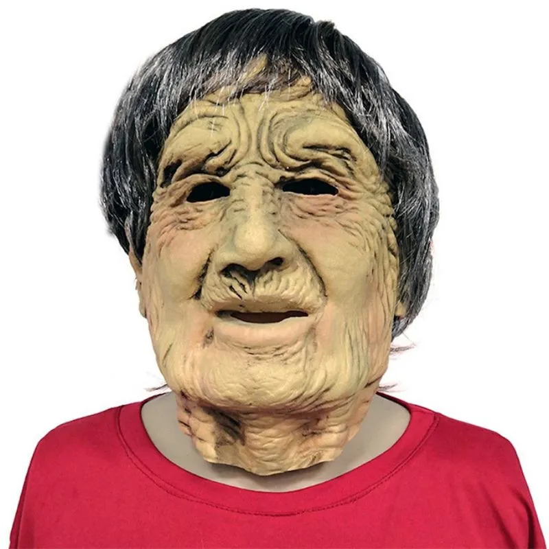 Traje De Cosplay De Boca Móvel De Látex Mask Geezer Headgear