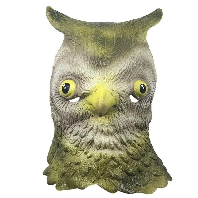 Mask Owl Headgear Latex Full Face Para Cosplay De Comédia E Festa