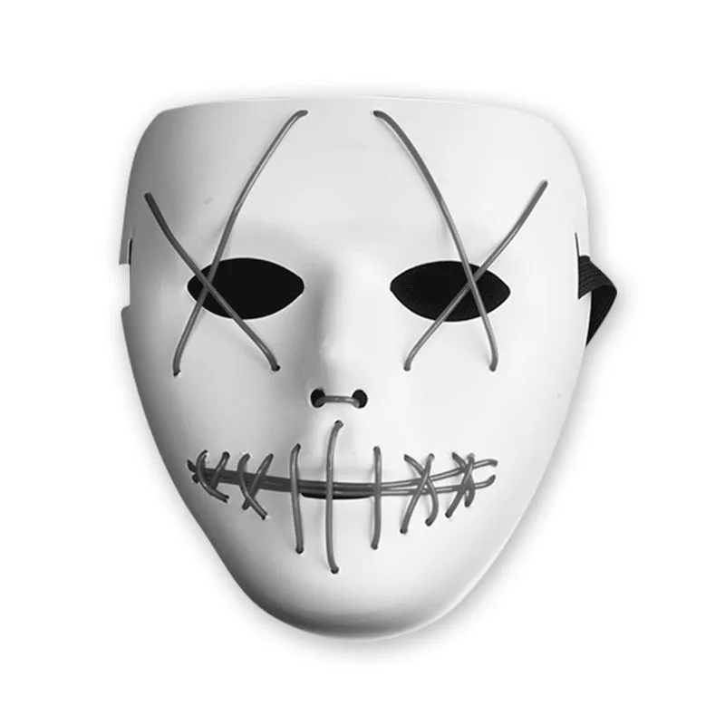 Máscara Cold Light Horror El Glowing Pvc Halloween Carnival
