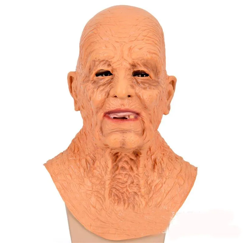 Mask Old Man Headgear Masquerade Latex Cosplay Halloween