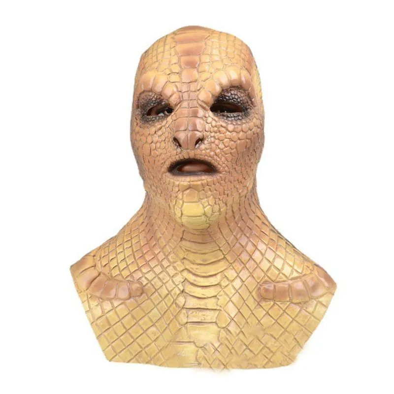 Capacete De Halloween Mask Viperes Latex Horror Cosplay 35x42cm