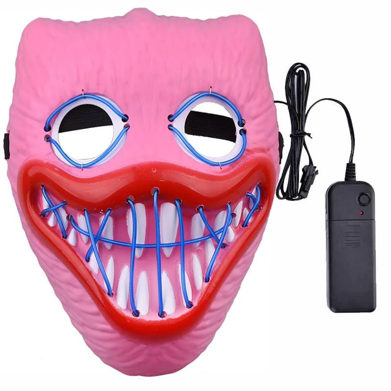 Máscara De Cosplay Led Light Sausage Mouth Monster Plastic 23x27cm