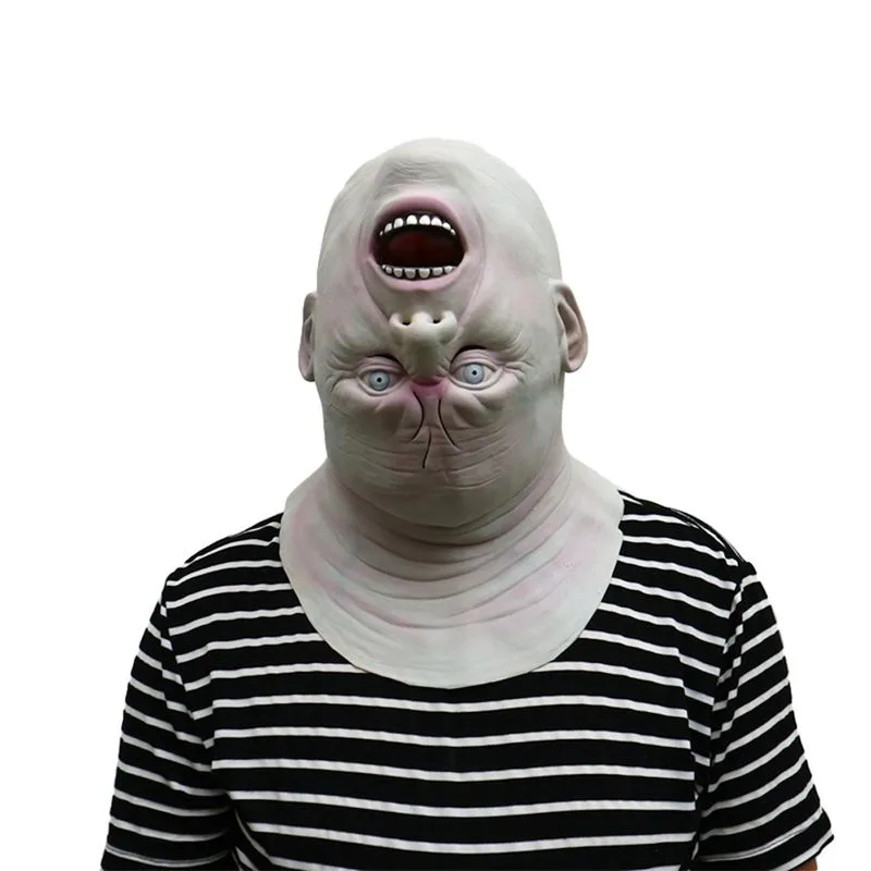 Chapéu Halloween Horror Alien Old Man Máscara Com Cabeça De Alienígena