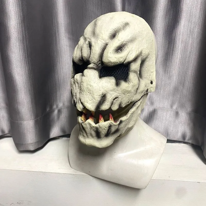 Máscara Halloween Devil Mouth Latex Cosplay Skull Head Cover