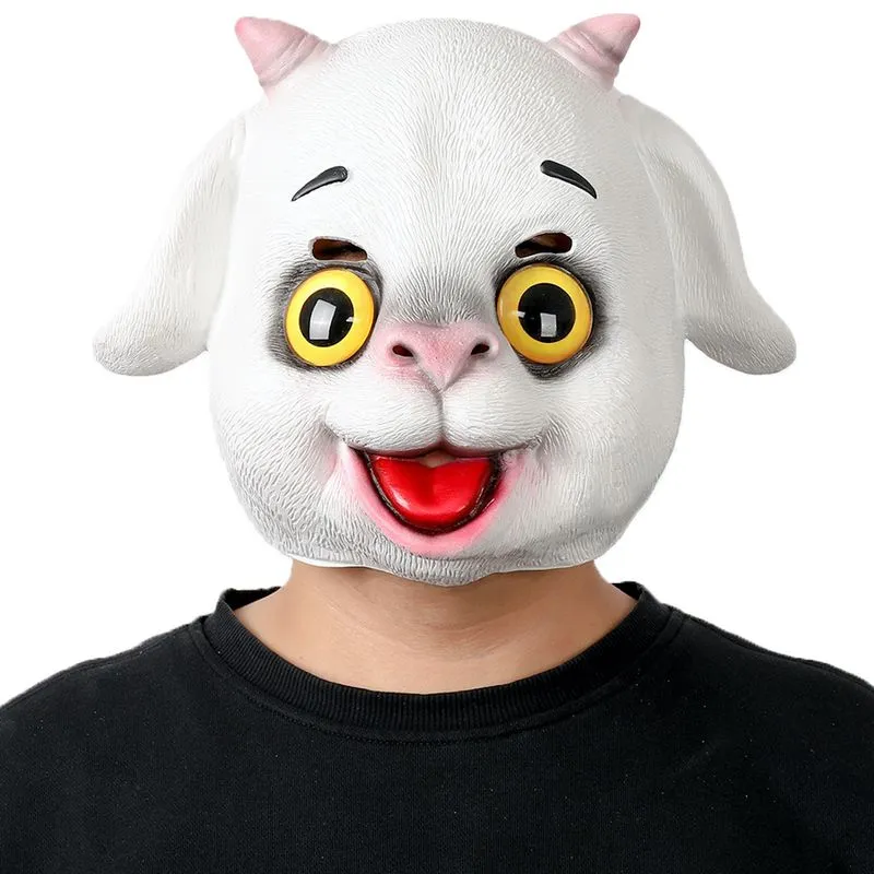 Máscara De Cosplay Para Cães Brancos, Chapelaria De Látex Para Festas À Fantasia