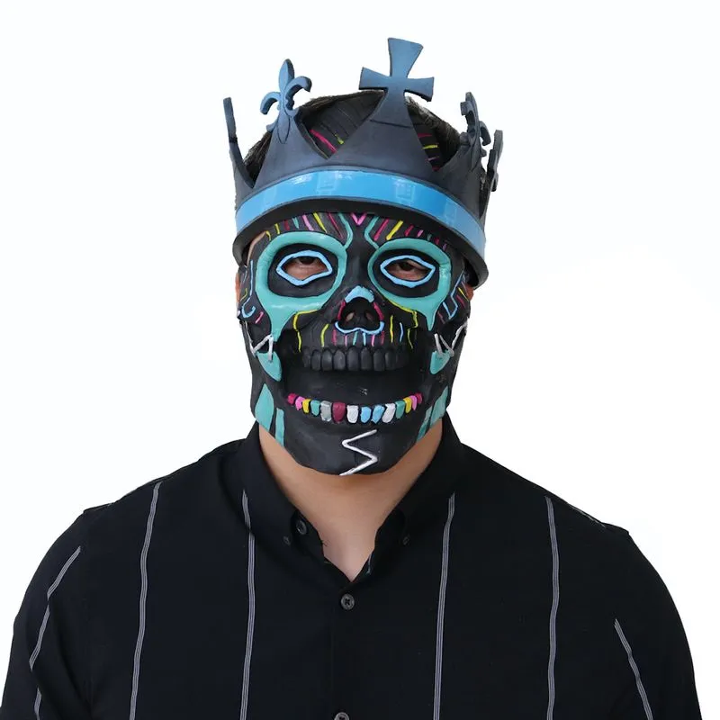 O Jogo Cosplay Mask Watches Dogs Legion Skull Crown Pig Latex