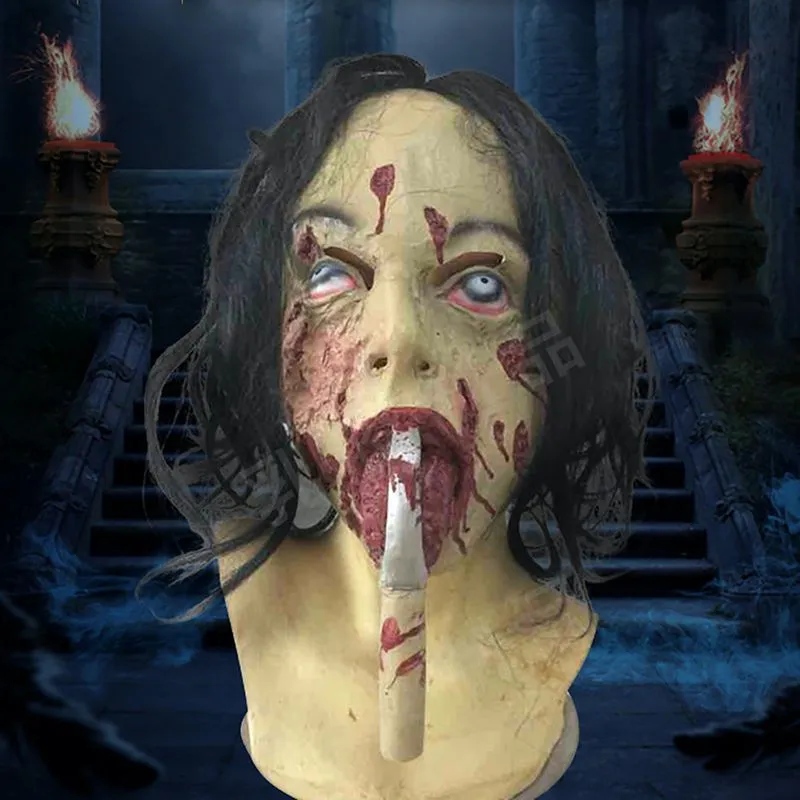 Máscara Halloween Horror Latex Scythe Man Zombie