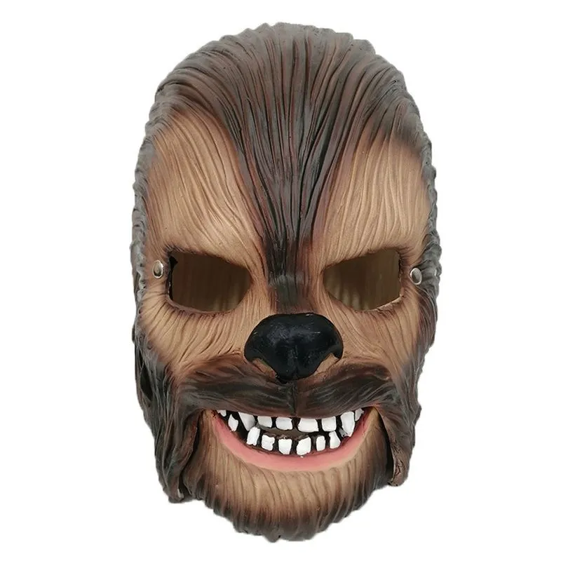 Máscara De Cosplay Halloween Chewbacca Com Boca Móvel