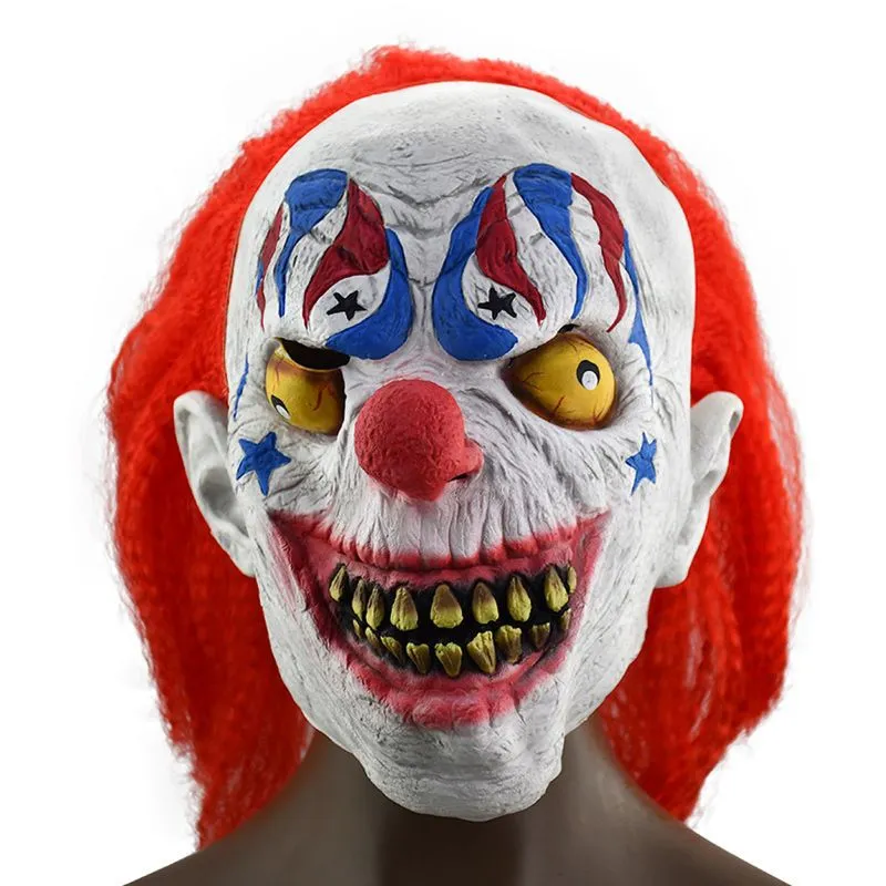 Máscara De Páscoa, Ruiva, Palhaço, Cosplay, Rosto Inteiro, Cabeça De Látex