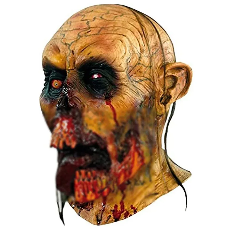 Máscara Halloween Horror Demon Zombie Devil Latex Hood